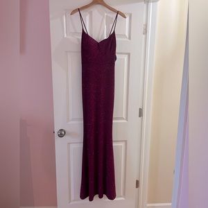 Sparkly Dark Pink Prom Dress